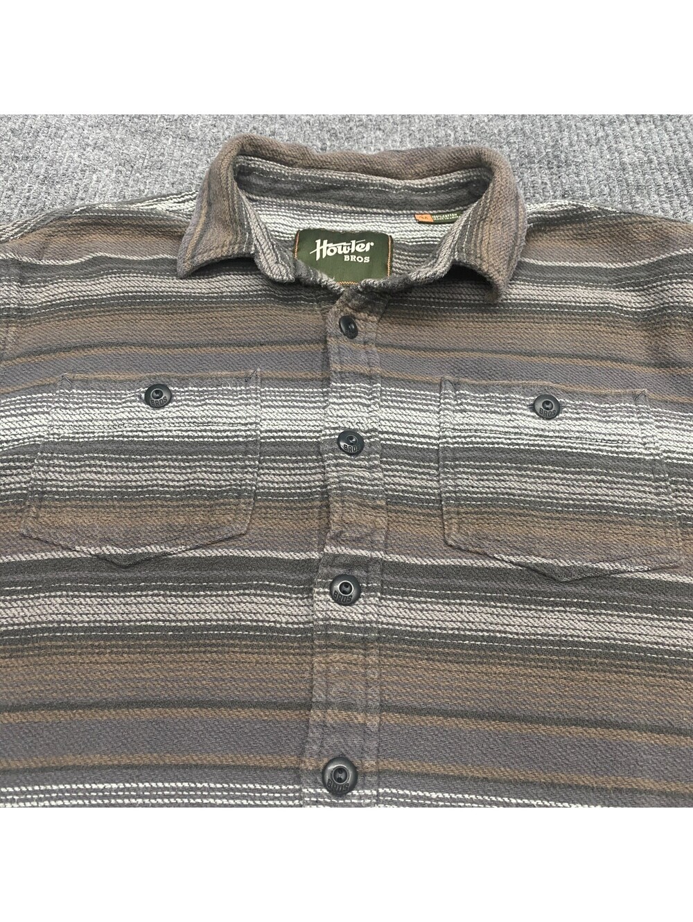 Howler Brothers Rodanthe Flannel Shirt Mens Medium Striped Long Sleeve Button Up - Picture 13 of 13